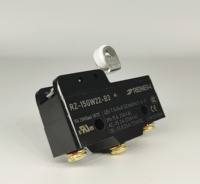 Micro-interrupteur à action rapide RZ-15GW22-B3 15A 250VAC avec levier à charnière courte à rouleau en plastique, momentané SPDT, industriel, CE