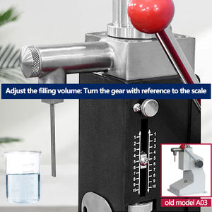 Machine de remplissage de brillant à lèvres de remplissage de pâte manuelle à pression manuelle Yujun 5-50ml pour petite bouteille A03 avec échelle - Product Image 3