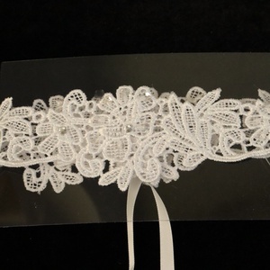 M8632 Jarretelles de mariée sexy en dentelle pour filles, avec rose blanche, vente en gros à prix abordable - Product Image 6
