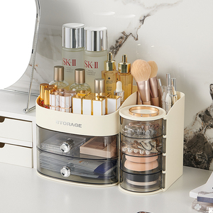 Boîte <span class=keywords><strong>de</strong></span> <span class=keywords><strong>rangement</strong></span> <span class=keywords><strong>de</strong></span> maquillage en plastique COIZY pour bureau, organiseur <span class=keywords><strong>de</strong></span> tiroirs, boîte <span class=keywords><strong>de</strong></span> <span class=keywords><strong>rangement</strong></span> cosmétique pour chambre à coucher - Product Image 2