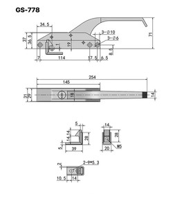 Poignée de porte de four avec verrouillage pour congélateur, levier de traction, loquet à compression - Product Image 6