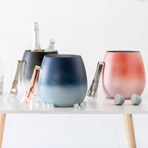 <span class=keywords><strong>Seau</strong></span> <span class=keywords><strong>à</strong></span> glace portable 5L en acier inoxydable thermolaqué pour bouteilles de vin ou de bière, idéal pour les fêtes modernes - Product Image 4
