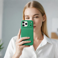 Coque de Téléphone en Cuir Magnétique de Luxe avec Logo Personnalisable pour 17 Pro Max, Accessoire Mobile au Design Professionnel