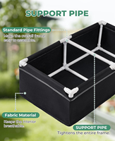 Pot de culture surélevé divisé pour jardin, en tissu feutre, auto-arrosant, écologique et durable