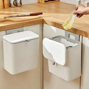 Simplehuman - Cubo de Basura Basculante de 8L, Rectangular, Blanco, con Tapa y Ganchos para Gabinete de Cocina, Uso Interior - Product Image 1