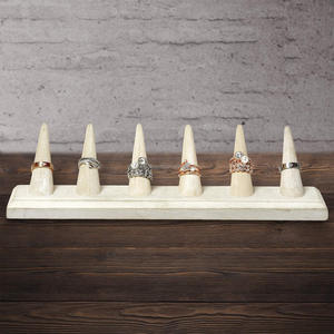 Rắn gỗ thang Vòng hiển thị đứng Cone 24-ngón tay lưu trữ đồ trang sức đứng tip ngón tay nhẫn gian hàng đồ trang sức mỹ đứng hiển thị - Product Image 3