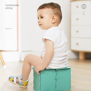 유아 야외 사용을위한 사다리 패턴이있는 다기능 휴대용 어린이 접이식 훈련 변기 PP 소재 - Product Image 2