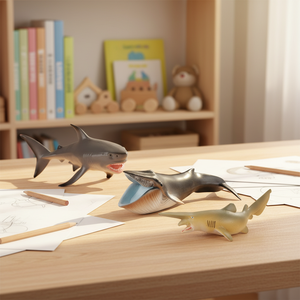 Juguete de simulación creativa para niños: Modelo de Tiburón Oceánico, Ballena, Megalodón, Ballena <span class=keywords><strong>Azul</strong></span>, Tiburón Goblin, Rompecabezas, Adorno Cognitivo - Product Image 2