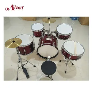 Hete Verkoop 5 Stuk Vijf Drums Twee Bekkens Junior Drumstel Voor Kinderen (DSET-60E)