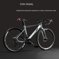 Sepeda Balap Jovia RB-06 Ultra Ringan Berbahan Baja Karbon Tinggi untuk Pria, Ukuran Roda 700C, Ban Tipis, 21/24/27-Speed, Rem Cakram Ganda