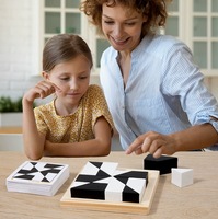 Jeu de construction en bois à blocs cachés, entraînement à la pensée logique, jeu de table interactif parent-enfant, jouet puzzle