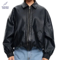 Veste en cuir PU personnalisée pour femmes YuFan avec texture manteaux décontractés noirs pour fabricant de vêtements pour femmes