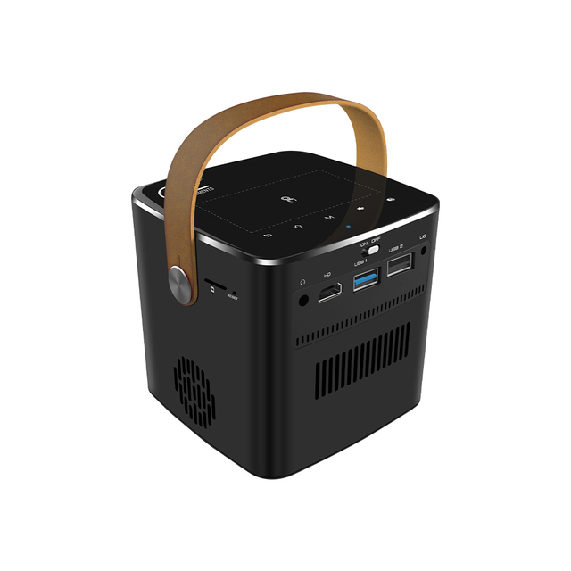 Factory Sell P12 DLP Mini Projector 4K 1080P 300 ANSI Lumens 9000mAh Battery Android 9 Auto Focus 3D 16GB UST Portable Outdoor