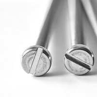 Vis à tête cylindrique fendue en acier inoxydable DIN 7971 sur mesure, à pointe acérée, filetage mécanique, pour l'assemblage de meubles