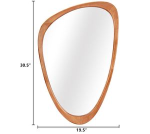 Espejo asimétrico, espejo de pared de madera irregular decorativo para dormitorio sala de estar pasillo de entrada, decoración moderna de mediados de siglo - Product Image 6