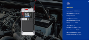 12000Mah 3-In-1 Ev Autolader Geweldige Jump Starter Power <span class=keywords><strong>Bank</strong></span> Met Luchtpomp Voor Noodopladen En Opblazen Van Banden - Product Image 4