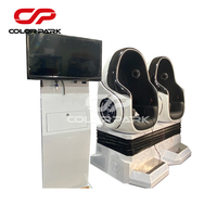 Parc coloré en gros vr cinéma simulateur de vol vaisseau spatial Coin Machines VR 9D Machine de jeu de tir simulateur de vol