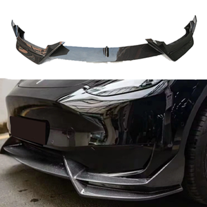 SHENGTIAN Carbon Fiber Front Lip Spoiler Tesla <b>Model</b> Y (5YJY) AWD/RWD/Performance 2019-2021 Front Chin Diffuser <b>Glue</b> Body Kit - Product Image 2