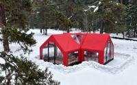 Nouvelle tente gonflable rouge extra-large, coupe-vent et imperméable, qualité supérieure, personnalisable selon les besoins