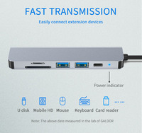 Station d'accueil multifonction haute vitesse OEM 4 en 1 5 en 1 6 en 1 Type-c pour tablette portable mac4K HD même écran
