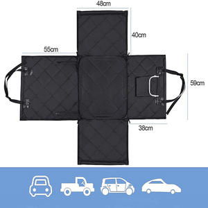 Coussin de siège de <span class=keywords><strong>voiture</strong></span> pour animaux de compagnie, tapis pour <span class=keywords><strong>chien</strong></span>, pliable, portable, tissu Oxford matelassé, motif diamant, siège simple rectangulaire, Zhejiang - Product Image 5