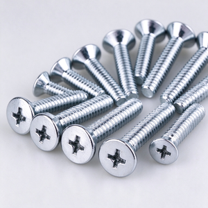 Tornillo de máquina de cabeza avellanada con ranura cruzada de acero al carbono, tornillo métrico - Product Image 1