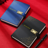 Cahier de luxe A5 Premium multicolore Full Star processus d'estampage à chaud Super épais couverture rigide en cuir PU cahiers Premium en boîte