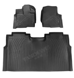 High quality 5D custom tpv LHD 3 pieces waterproof auto interior accessories floor mats for Ford F150 2015-2021+
