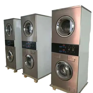 JINZHILAI 7-10kg gaz lpg ısıtma ticari otomat yıkama sikke işletilen çamaşır belirteci çamaşır makineleri ve kurutma makinesi