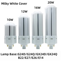 Bombilla LED Regulable Horizontal Tipo U Corn, PL G24D 2 Pines, G24Q 4 Pines, GX24D, GX24Q, E27, E26, E14, B22, G24, 10W, 12W, 16W, 20W, CE