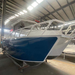 Catamaran Boat Poseidon 7.9m Aluminum Catamaran Fishing Speed Boat Sport Yacht With Toilet And Kitchen For Family
