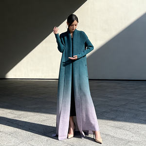 Vestido Abaya de Poliéster con Estampado Plisado de Lujo Premium para Mujeres Musulmanas, Ropa para Ocasiones Especiales, Proveedor Mayorista - Product Image 4