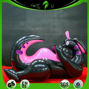 Vente flash - Jouets gonflables en PVC/TPU brillants - Dragon <span class=keywords><strong>Goodra</strong></span> - Jouet gonflable en forme de dragon noir et rose - Durable pour adultes - Product Image 4