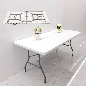 بيع بالجملة خفيف الوزن أبيض HDPE 6 أقدام مستطيل عصري لحفلات الزفاف والفنادق دخول خيار تأجير رخيص - Product Image 3