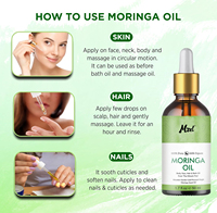 Minyak Biji Moringa Murni Cold Pressed, Minyak Moringa Oleifera Alami untuk Perawatan Kulit, Tubuh, Rambut, Kulit Kepala & Kuku