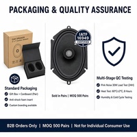 Altavoz Coaxial de 2 Vías para Auto de 5x7 Pulgadas, Cono de Fibra de Vidrio, Tweeter de Al-Mg, Motor de Ferrita, Fabricante OEM ODM, 500 Unidades