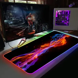 Les fabricants de tapis de souris de Promotion offrent rvb LED rétro-éclairé grand tapis de souris de jeu XL