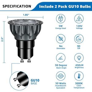 Lámparas de Pie para Interiores, Luz de 5W GU10 2700K con Cable de 5.9 Pies e Interruptor de Pie para Iluminación Decorativa del Hogar, OEM y ODM - Product Image 5