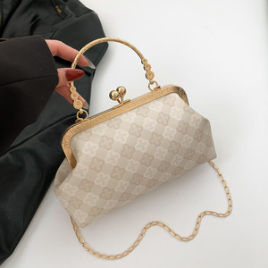 2025 mode pochette métal poignée supérieure Vintage chaîne sacs à bandoulière pour femmes sac à main et sacs à main - Product Image 3