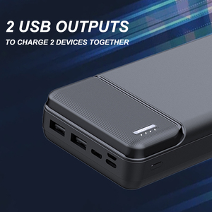 Dual USB Output Power Bank 30000mAh Type-<b>C</b> Input Powerbank With Four Power Indicator Portable <b>Charge</b> - Product Image 3