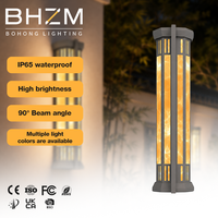 BOHONG Applique murale LED carrée populaire et durable pour jardin paysager, en acier inoxydable 304, effet marbre, étanche IP65, 16W, garantie 5 ans pour l'extérieur