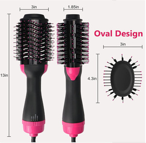 <b>Hot</b> Selling Ceramic Ionic Hair Straightener <b>Comb</b> & Brush with Plastic Handle Electric 2-in-1 Iron for Negative Curling - Product Image 6