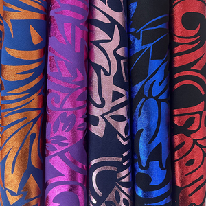 طباعة قبلية بوليزية استوائية برنز ذهبي فضي برقائق hlr - Product Image 2