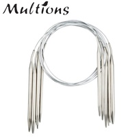 Aiguille circulaire en acier inoxydable de 6,5 mm pour machine à tricoter, outil de tricot manuel DIY, crochet pour le tissage et la couture, cadeau pour les travaux d'aiguille