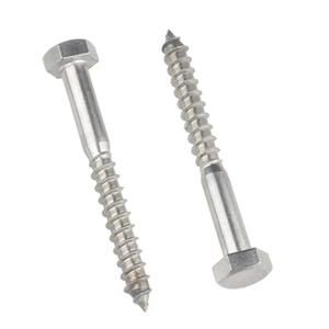 Tornillos de madera con extremo puntiagudo de <span class=keywords><strong>cabeza</strong></span> <span class=keywords><strong>hexagonal</strong></span> de <span class=keywords><strong>cabeza</strong></span> plana de media rosca DIN571 de acero inoxidable 304, pernos autorroscantes - Product Image 6