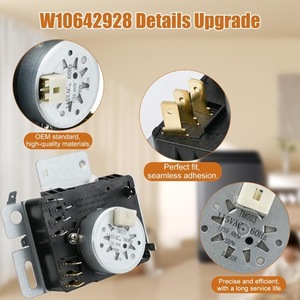 ตัวตั้งเวลาเครื่องอบผ้า W10642928 115V เครื่องอบผ้าแบบฝังตัว โครงพลาสติก ใช้งานด้วยมือ - Product Image 2