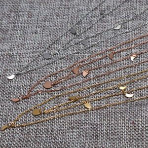 <span class=keywords><strong>Collana</strong></span> a Doppio Strato con Ciondolo <span class=keywords><strong>Luna</strong></span> in Acciaio Inossidabile Placcato Oro Lucidato, Catena a Maglie, Squisita per Donne - Product Image 6