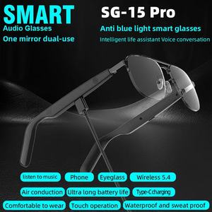 Nouvelles lunettes intelligentes SG15 Pro à conduction aérienne, UV, appels BT V5.4, design sans fil, lunettes intelligentes SG-15 - Product Image 1
