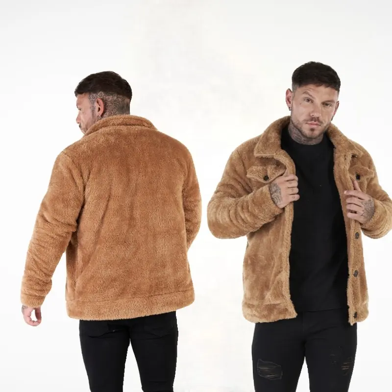 OEM 도매 최고의 품질 브랜드 새로운 유행 핫 세일 순수 남성 양털 디자이너 야외 겨울 자켓 대량 남성 코트