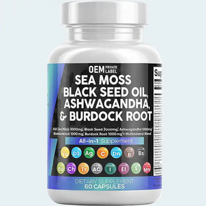 Kruidensupplement, Zeewier 3000Mg <span class=keywords><strong>Capsules</strong></span>, Zwarte Zaadolie, Ashwagandha, Kurkuma, Blaas, Zeemos <span class=keywords><strong>Capsules</strong></span> - Product Image 4